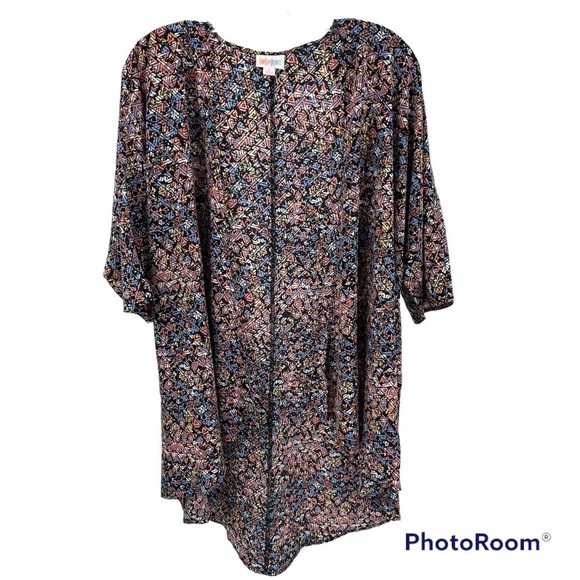 LuLaRoe Women Cardigan‎ Caroline  Multi Colors Open Front Knit Stretchy  Sz S. - Picture 1 of 10